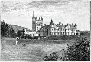 Château de Balmoral depuis le nord-ouest, Aberdeenshire, Écosse, 1900