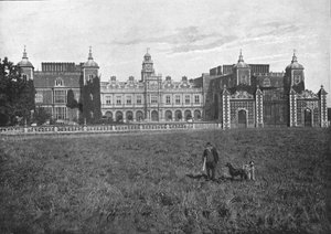 Hatfield House, façade sud, vers 1900