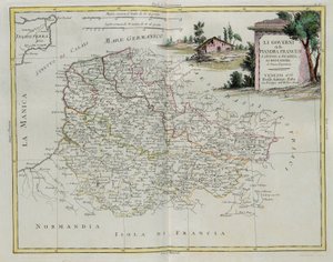 Les Gouvernances de Flandre française, Artois, Picardie et Boulonnais, gravure par G. Zuliani tirée du Tome I du Nouvel Atlas publié à Venise en 1776 par Antonio Zatta, Collection Privée - G. Zuliani