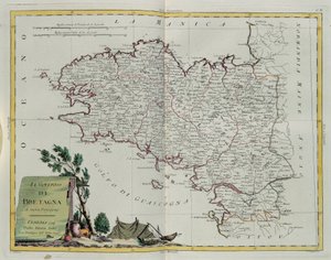 Golfe de Bretagne, gravure par G. Zuliani tirée du Tome I du Nouvel Atlas publié à Venise en 1777 par Antonio Zatta, Collection Privée - G. Zuliani