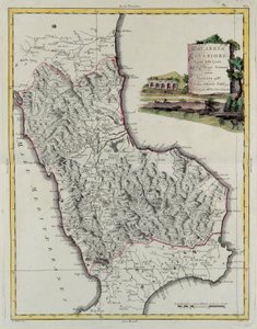 Calabre citérieure, gravure de G. Zuliani tirée du Tome II du "Newest Atlas" publié à Venise en 1783 par Antonio Zatta, Collection Privée