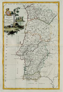 Royaume du Portugal, gravure par G. Zuliani tirée du Tome I du Nouvel Atlas publié à Venise en 1776 par Antonio Zatta, Collection Privée