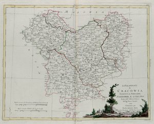 Les Palatinats de Cracovie, Lekzyca, Sieradz, Sandomir et Lublin, gravure de G. Zuliani tirée du Tome III du "Nouvel Atlas" publié à Venise en 1781 par Antonio Zatta, Collection Privée - G. Zuliani