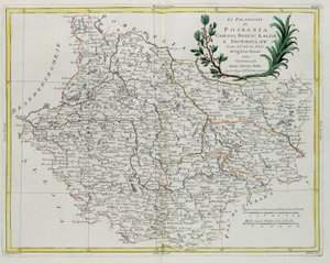 Les Palatinats de Posnanie, Gniesno, Brzesc, Kalisz et Inovroclav, gravure de G. Zuliani tirée du Tome III du "Nouvel Atlas" publié à Venise en 1781 par Antonio Zatta, Collection privée - G. Zuliani