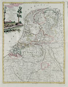 La République de Hollande divisée en ses provinces, gravure de G. Zuliani tirée du Tome I du Nouvel Atlas publié à Venise en 1776 par Antonio Zatta, Collection Privée - G. Zuliani