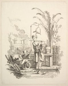 Flûtiste et un Enfant Timbalier - Gabriel Huquier