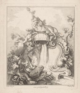 Fontaine avec panthère (Livre De Buffets) - Gabriel Huquier