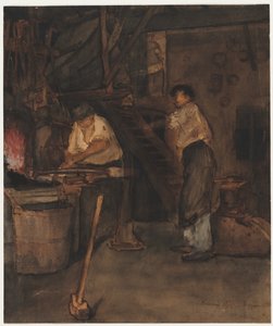 Étude pour La forge : Souvenir de Le Tréfort