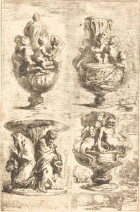 Quatre Vases - Gabriel Jacques de Saint Aubin