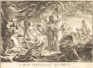 Laban cherchant ses dieux - Gabriel Jacques de Saint Aubin