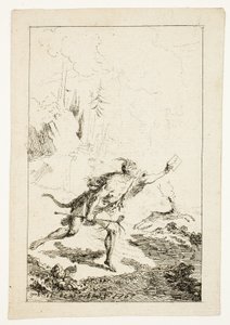 Messager envoyé à M. Saint-Denis, par M. Belle-Isle, prisonnier, planche trois de Les Nouveaux Voyages aux Indes Occidentales