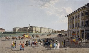Vue de la place du Palais depuis la perspective Nevski