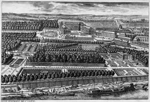 Vue générale de Saint-Cloud (le château et les jardins de Le Nôtre) - par Perelle, fin 17e siècle