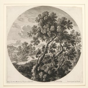 Paysage avec deux voyageurs et un château; et Berger, moutons et bovins dans un paysage, d