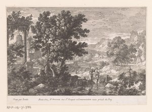 Paysage avec le baptême du Christ