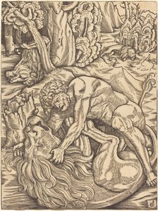 Hercule et le lion de Némée - Gabriel Salmon