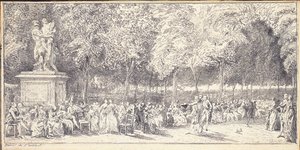 Une réunion dans les jardins des Tuileries autour d
