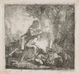 Les deux amants - Gabriel de Saint Aubin