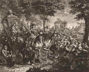 Vue de la Foire de Beson - Gabriel de Saint Aubin