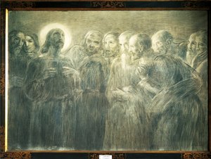 Le Christ parmi les apôtres - Gaetano Previati