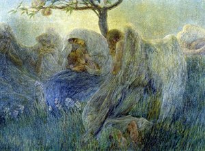 Maternité, peinture de Gaetano Previati