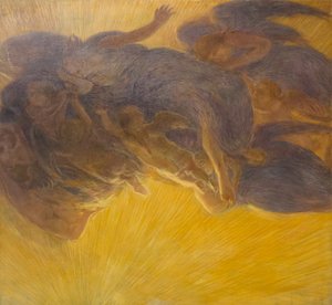 La création de la lumière, vers 1913, Gaetano Previati
