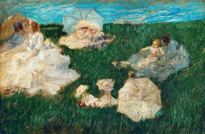 Femme avec enfants dans le jardin, 1896