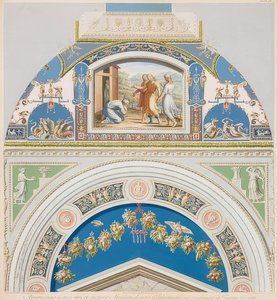 Lunette et champ de voûte avec Abraham et les trois anges - Gaetano Savorelli