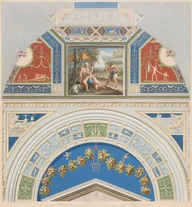Lunette et champ voûté avec Adam et Ève au travail - Gaetano Savorelli