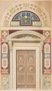 Porte, encadrement et lunette de la loggia I