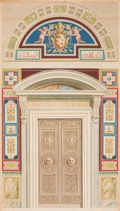 Porte, encadrement et lunette de la Loggia XIII - Gaetano Savorelli