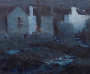 Clair de lune, moulins à Pont Aven, vers 1900