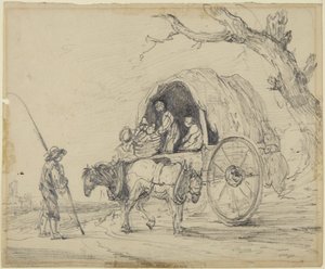 Garçon, chevaux et une charrette - Gainsborough Dupont