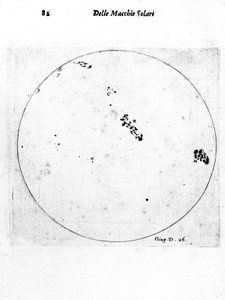 Observation des taches solaires par Galilée, 1613 - Galileo Galilei