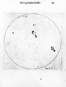 Observation des taches solaires par Galilée, 1613