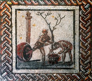 Scène de poterie (mosaïque, fin 2e, début 3e siècle)