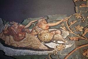 Mosaïque représentant le châtiment de Lycurgue