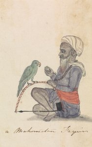 Un Mohamétan avec son perroquet - Gangaram Chintaman Tambat