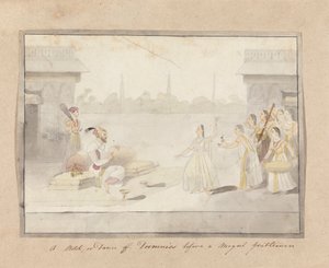 Une encoche, ou danse de Dommies devant un gentilhomme moghol - Gangaram Chintaman Tambat