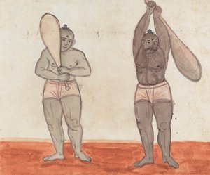 Deux Jeyties soulevant des poids