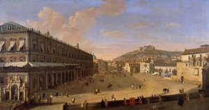 Place du Palais à Naples, par Gaspar van Wittel