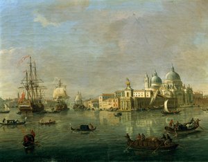 Vue de Venise avec Giudecca et la Douane (détail) - Gaspar van Wittel
