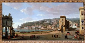 Vue du quartier de Chiaia, Naples - Gaspar van Wittel