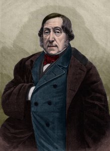 Portrait de Gioachino (Gioacchino) Rossini (1792-1868), compositeur italien gravure d
