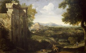 Paysage italien avec ruines