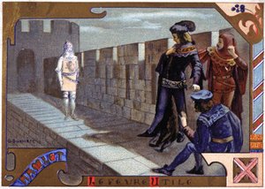 Le fantôme de son père apparaissant à Hamlet