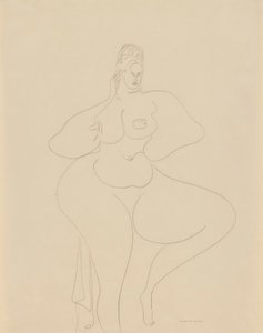 (Danseuse nue avec drapé)