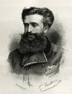 Portrait du Dr Gustave Lebon (1841-1931). Gravure par G. Vuillier, pour illustrer l