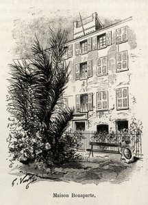 La façade de la maison Bonaparte, où Napoléon Bonaparte (1769-1821) n