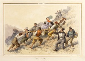 La descente du mont Vésuve